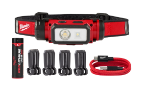 2163-21 Linterna frontal usb redlthium de 400 lúmenes 9 horas  Milwaukee